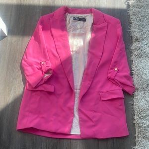 Pink Zara blazer size medium